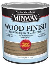 Minwax 108200000 Interior Wood Stain, Semi-Transparent, Classic Gray, Liquid, 32 fl-oz